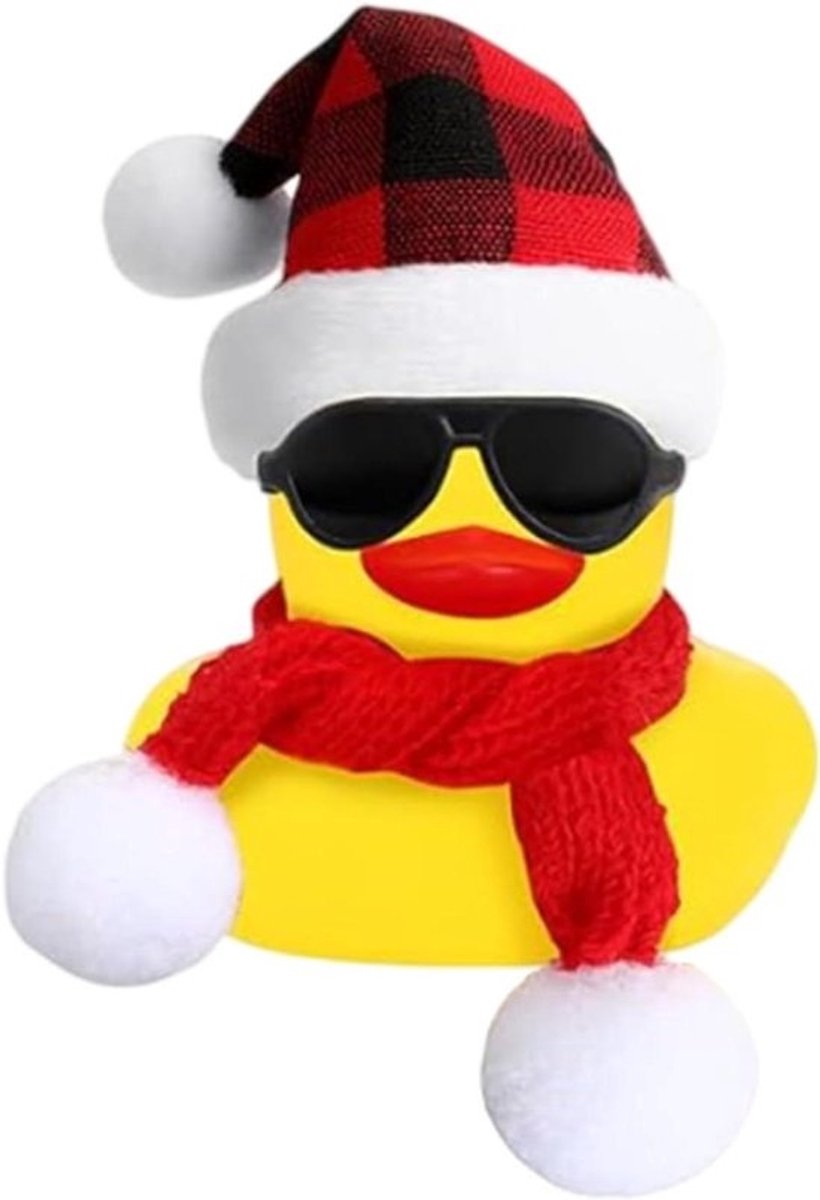 Badeendjes met Accessoires - Speelgoed eendjes Kerst eendjes - Badplezier - Met Zonnebril en Hoed - 5.4 x 4.5 cm