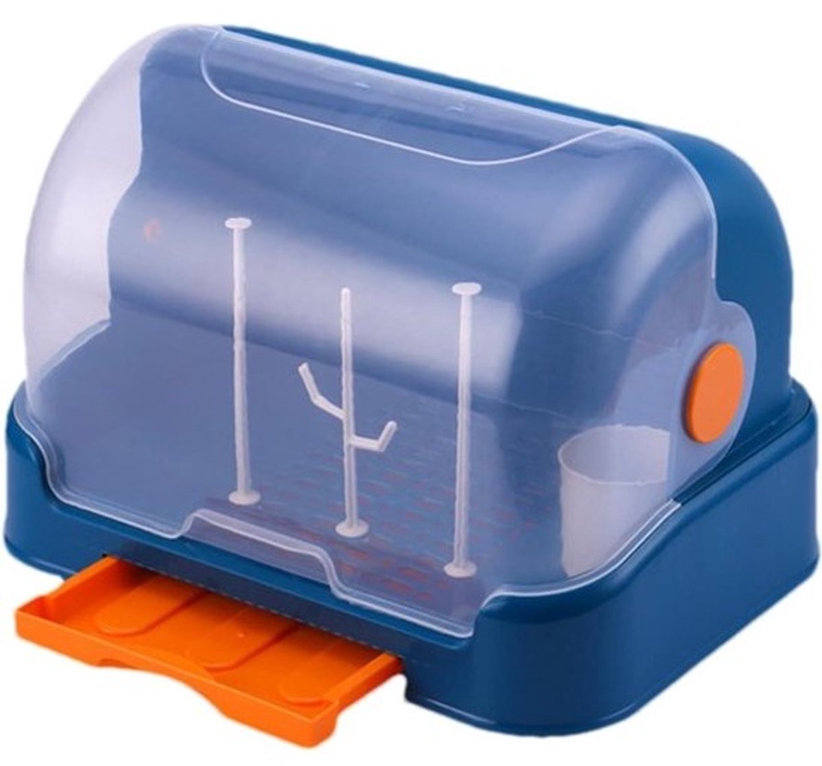 Droogrek Babyflessen - Flessenhouder Organizer - Flessen Drogen - Ruimtebesparend Ontwerp - 27x29x27 cm - Blauw