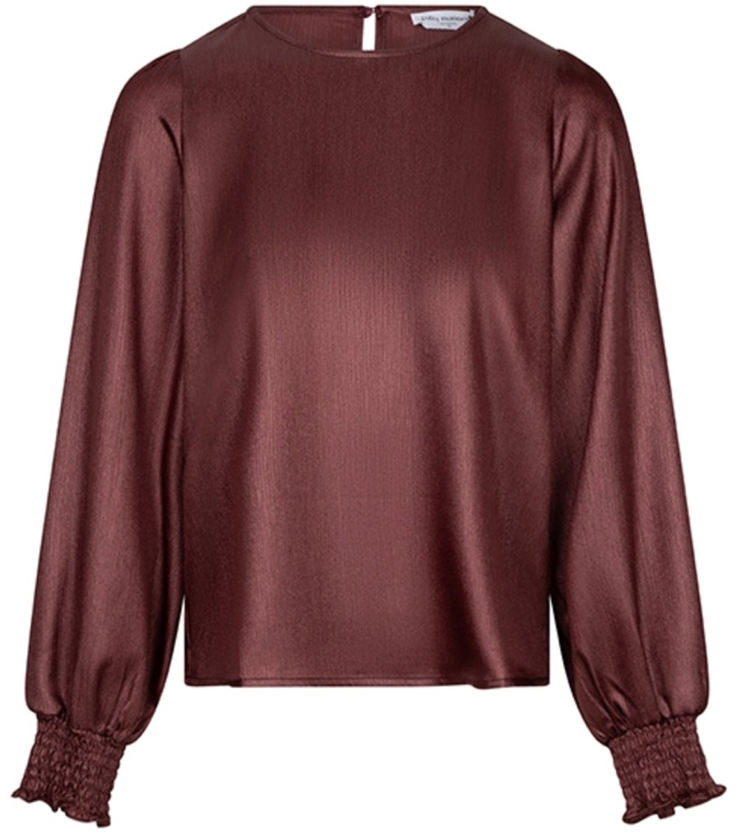Lofty Manner Top Top Isli Smock Sleeve Ri08 1 Brick Red Dames Maat - M