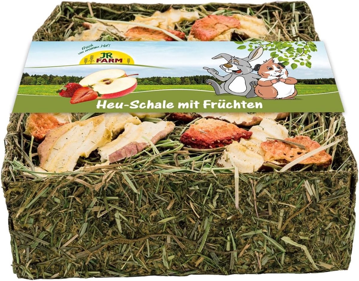 Hamsterbal groot - Natuurvezel met Hooi en Fruit - 100g - Natuurlijk Snackvoer voor Hamsters