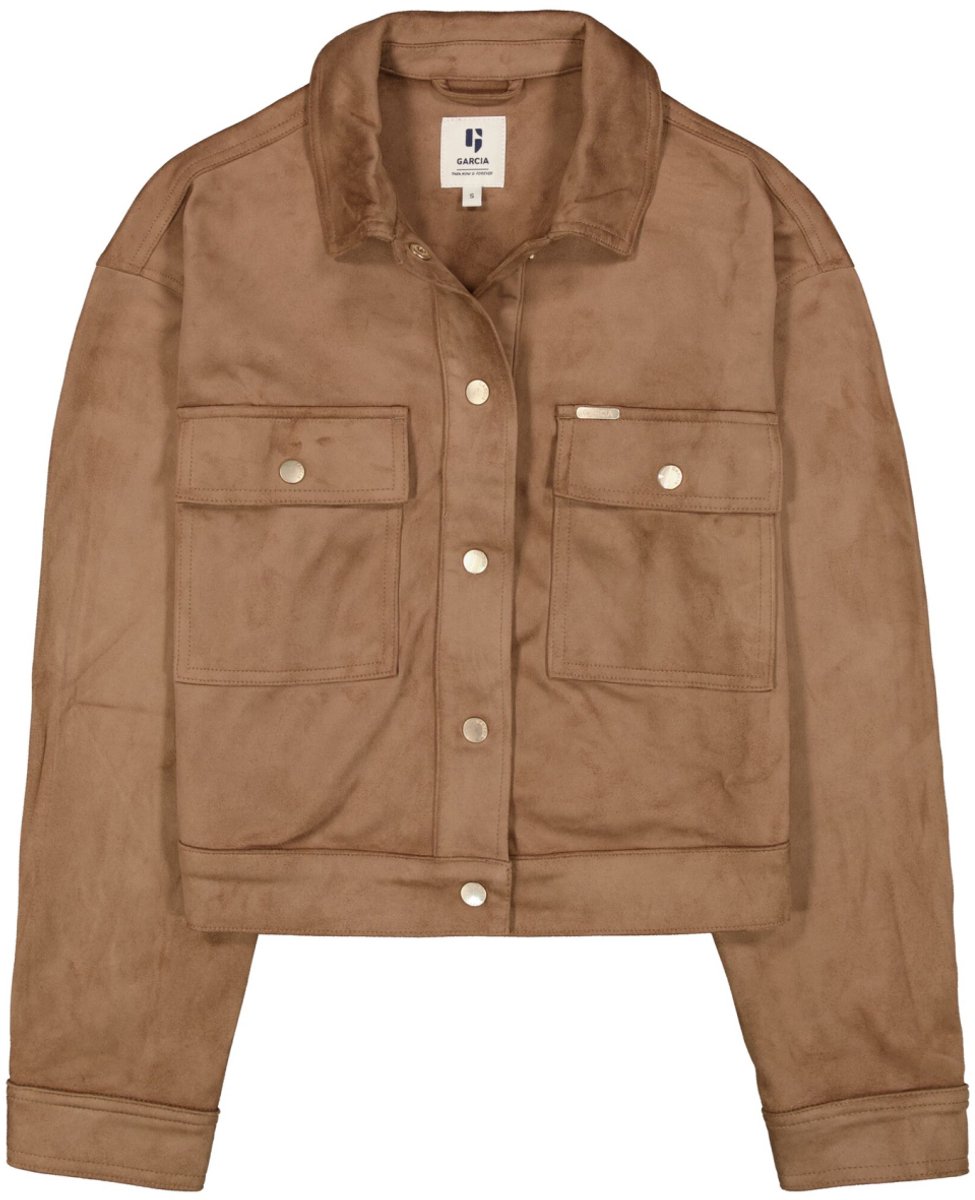 Garcia Jas Suede Jack U260099 5232-soft Taupe Dames Maat - 3XL