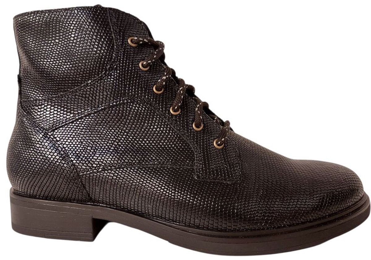 Durea Veterboot 9832 835 1839 Zwart print wijdte H