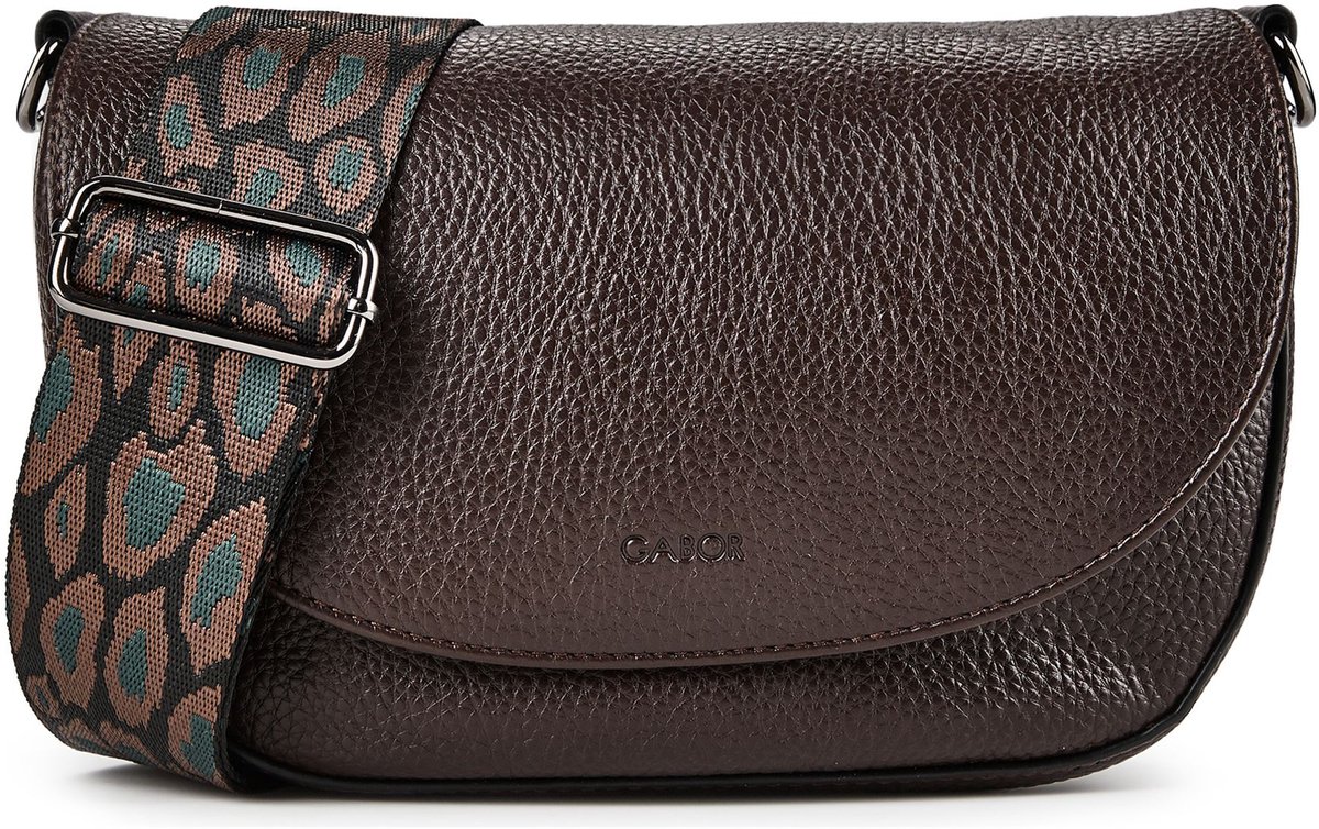 Gabor schoudertas Linda Saddle Bag Dark Brown donkerbruin