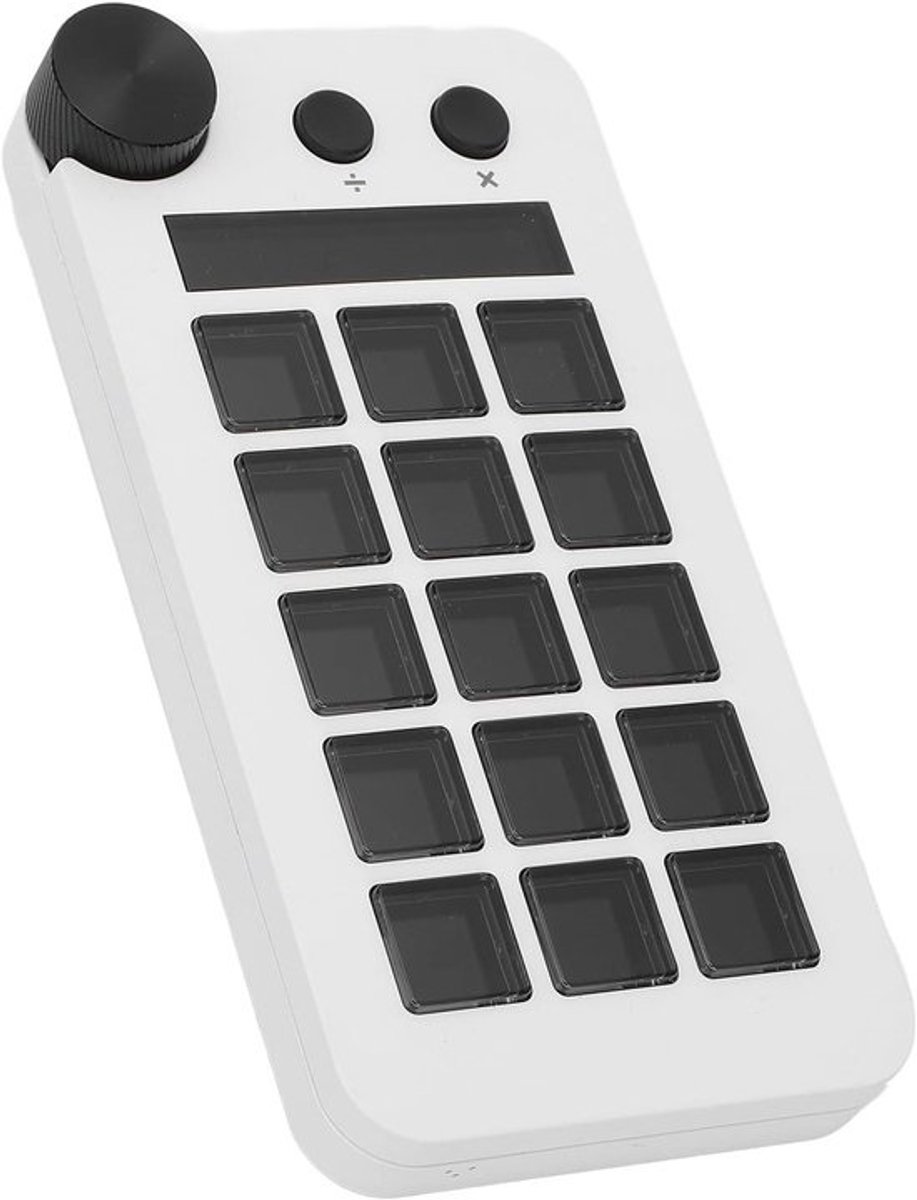 Stream Controller - Macro Toetsenbord - Acties Automatiseren - 15 Programmeerbare Knoppen - 18 x 13 x 6 cm - Wit