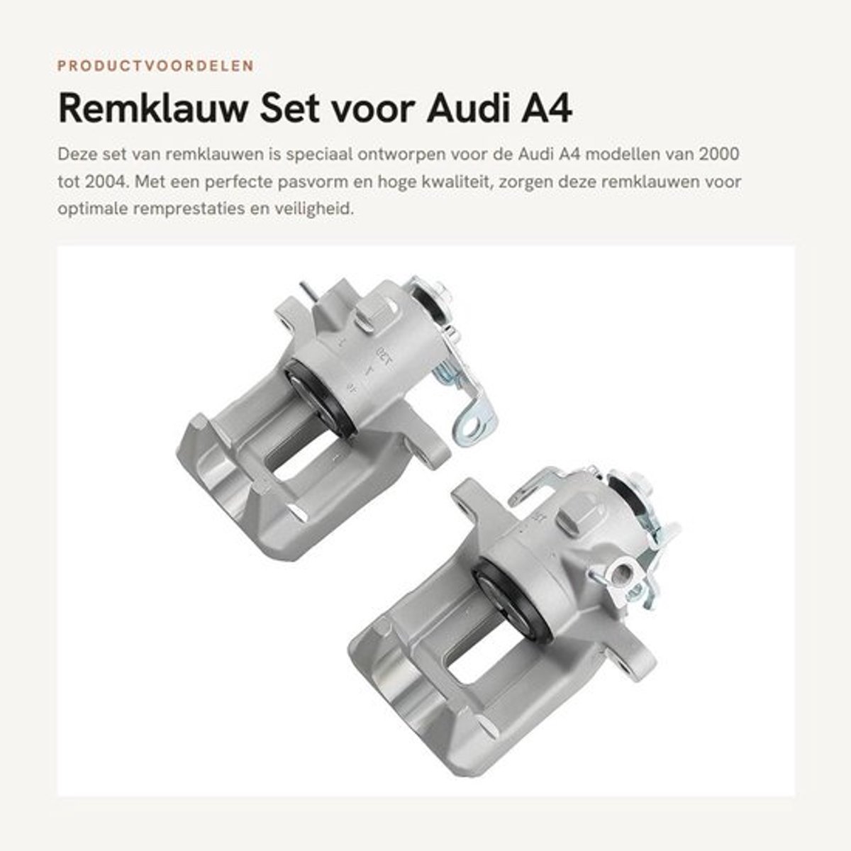 Dailygoods- Remklauw Achter Links/Rechts - Geschikt voor A4 B6/b7 - Remsysteem TRW