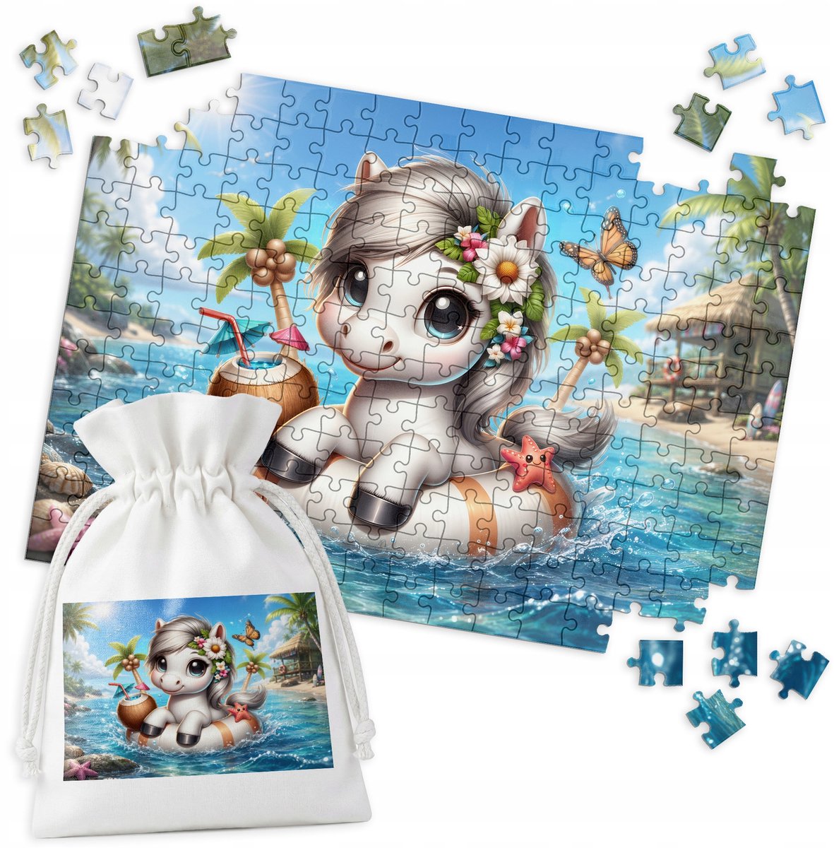 Puzzel met Schattig Zeepaardje - 192 Stukjes