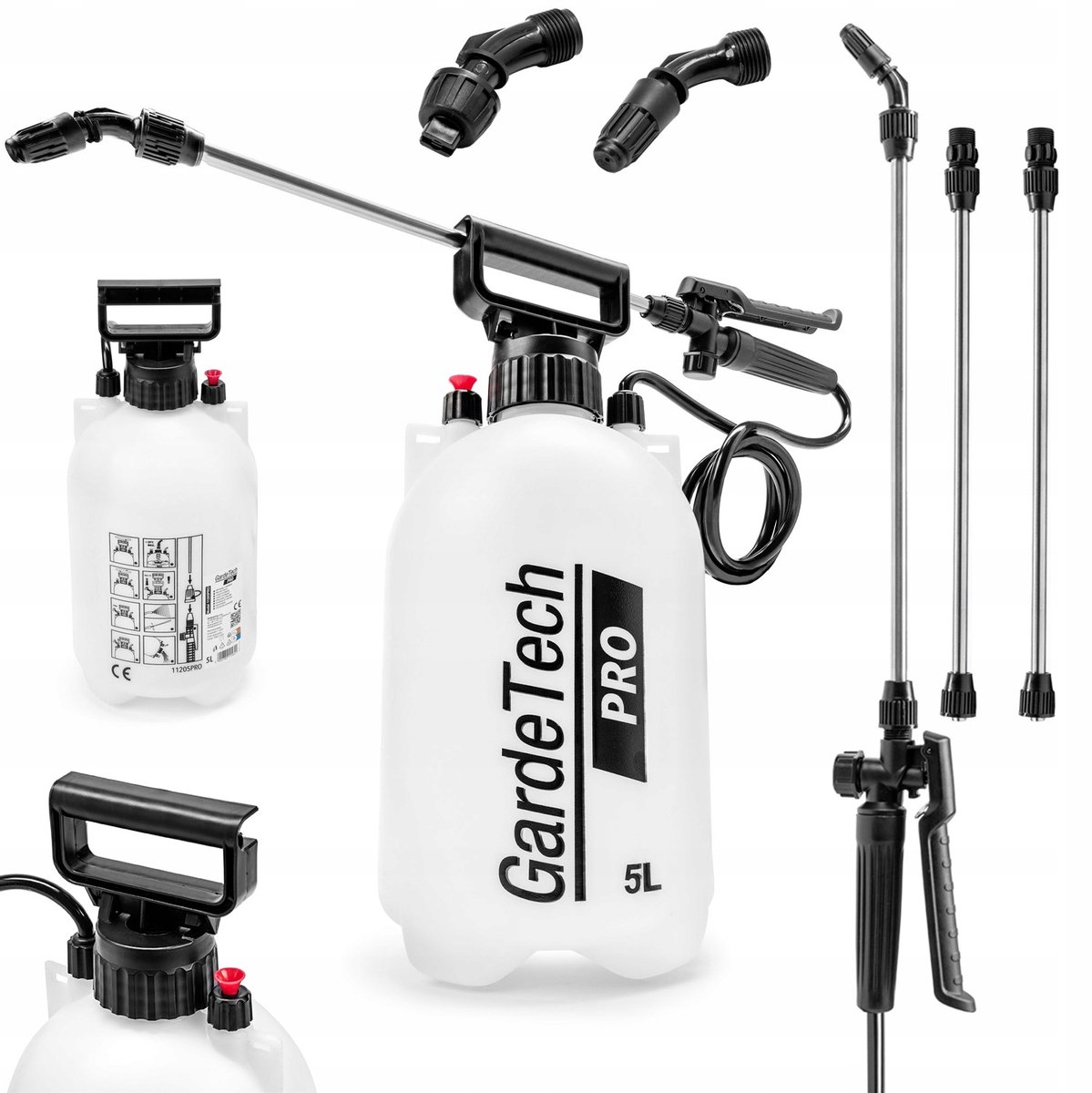 GardeTech 5L Drukspuit met Lange Stalen Lans 128cm