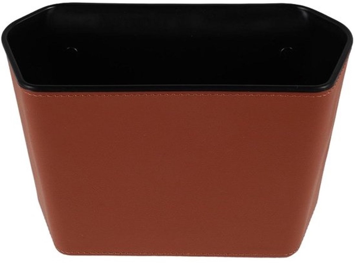 Mini Afvalbak Auto - Vuilnisbak Organizer - Auto Interieur Netjes - Lekvrij PU Materiaal - 20.5 cm - Oranje