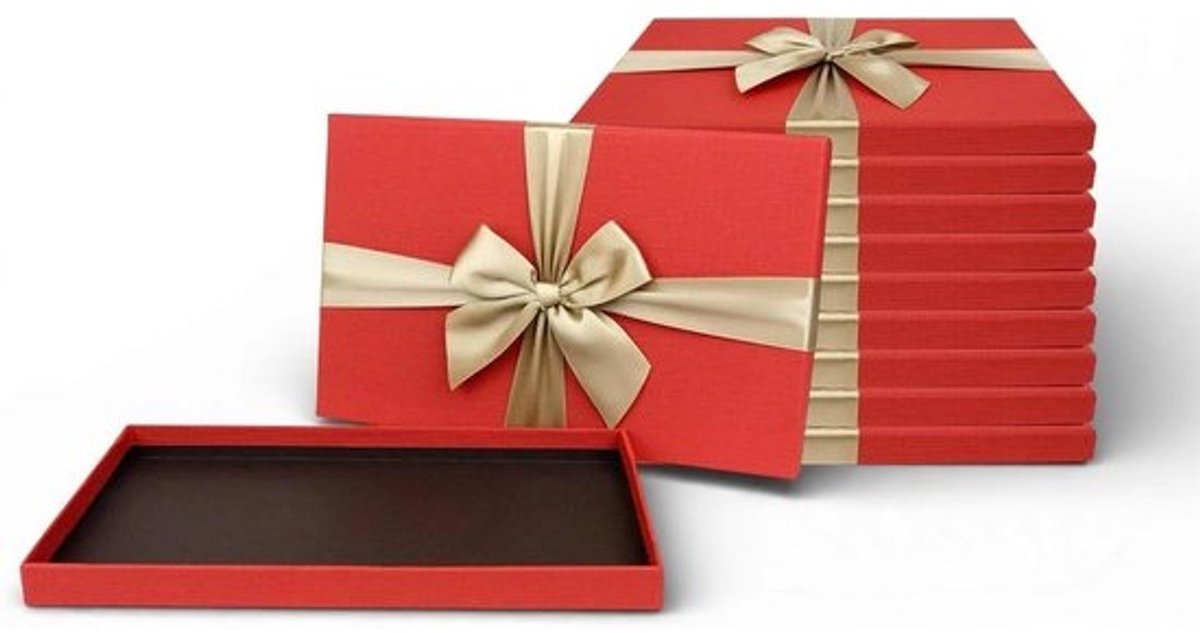 Geschenkdozen Rechthoekig - Cadeauboxen Verpakking - Cadeaus Presenteren - Set van 10 - 28 x 18 x 22 cm