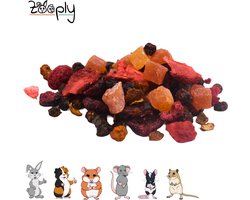 Zooply Rode fruitmix - Kruiden & Snacks - 100% natuurlijk - Voor konijnen & cavia's - 150 gram