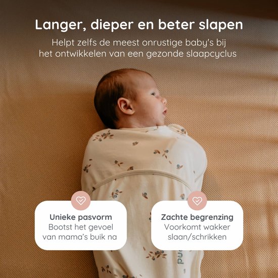 Puckababy Piep Inbakerslaapzakje baby (0-3m) - Blueberries - Katoen TOG 0.5 — afbeelding 3
