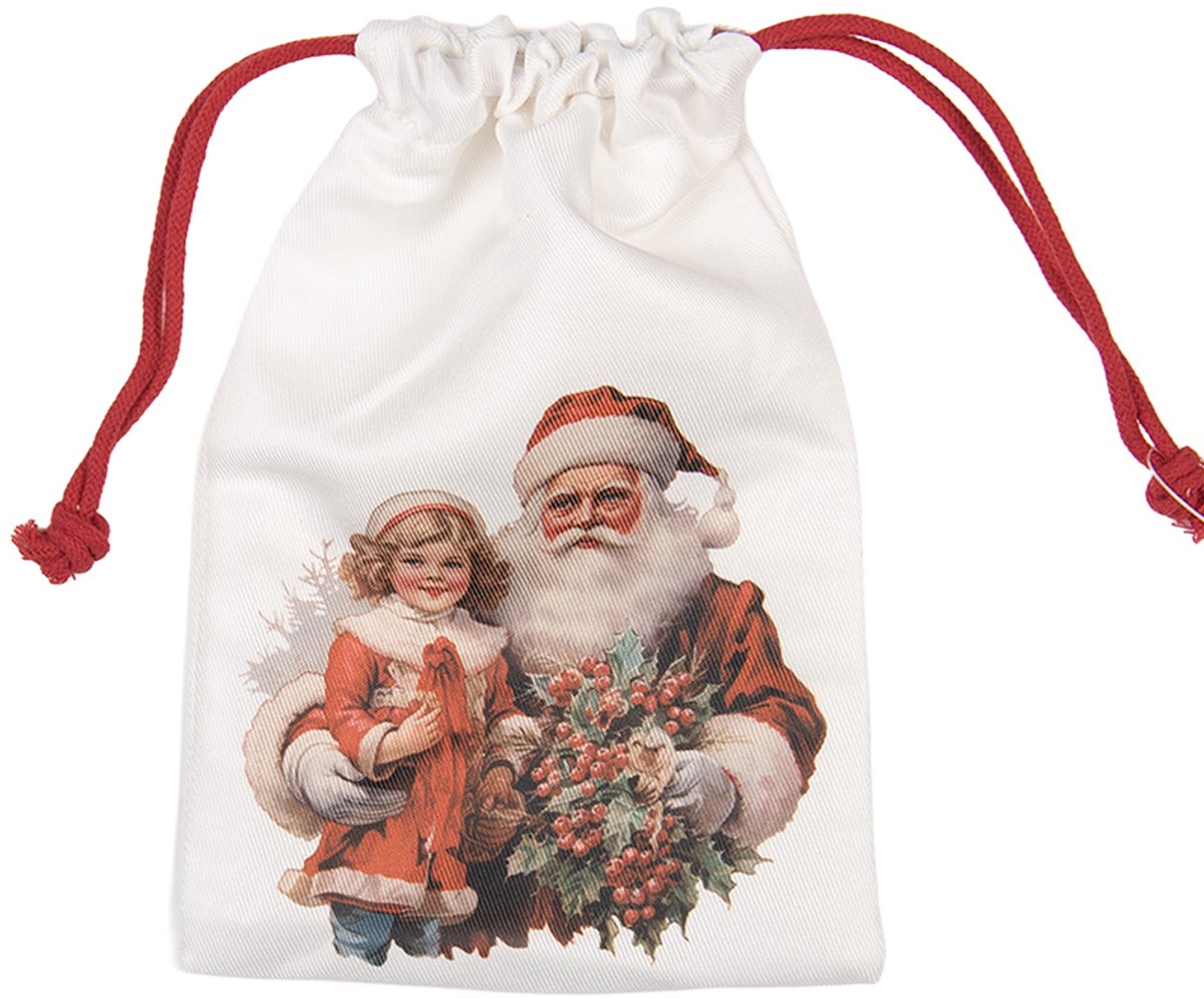 Clayre & Eef Cadeauzakje Wit Synthetisch