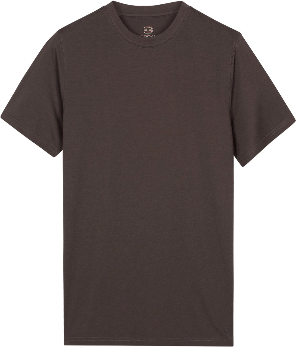 Giordano – Luca - Heren – Liquid Cotton – Korte mouw - T-shirt - Donkergrijs – 625078-91