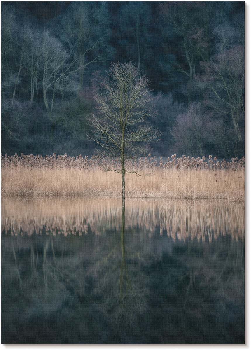 Tulup Polycanvas Poster - Maandroom, Illustratie - A3 - Romig Wanddecoratie - Rechthoek - Wandkunst - Woonkamer, Slaapkamer, Kantoor - Expressief