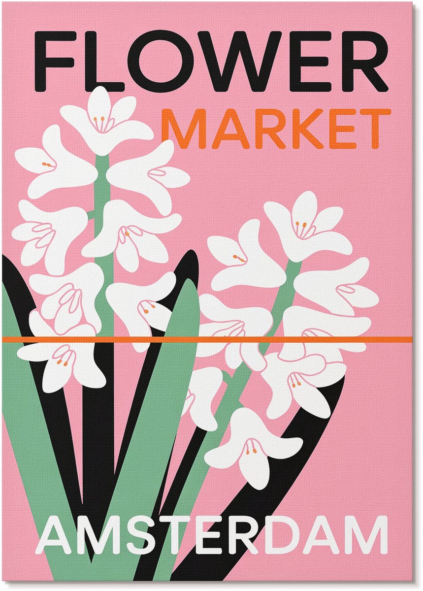 Tulup Polycanvas Wandposter - Karakter Lijntekening, Lijntekening - A3 - Zwart-wit Patroon - Rechthoek - Interieurdecoratie - Woonkamer, Slaapkamer, Kantoor - Minimalist