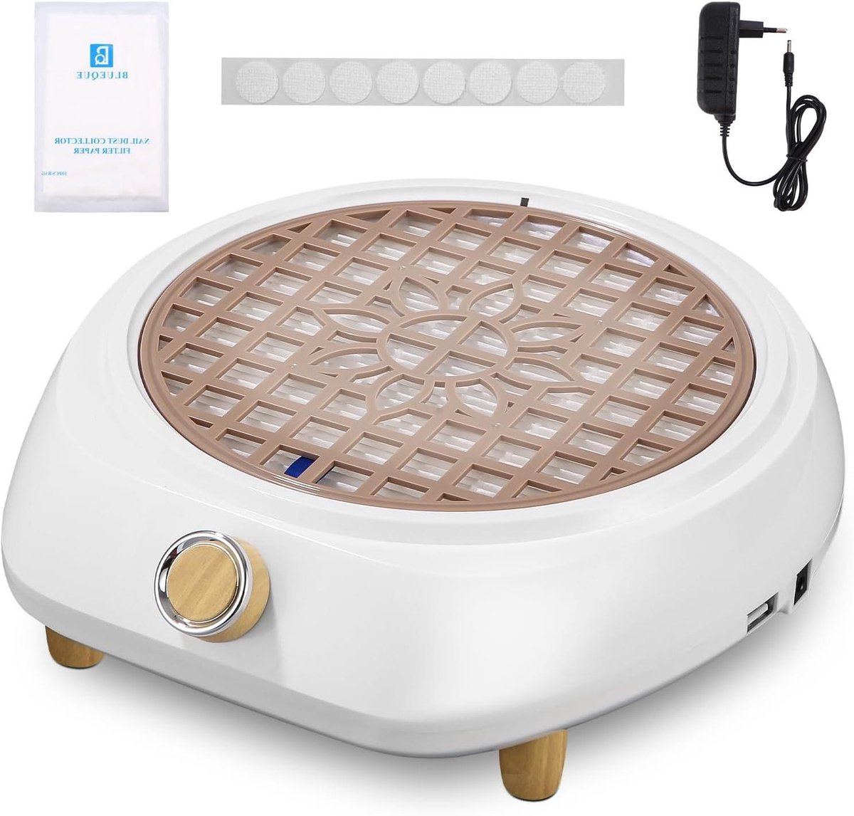 Nagelstofzuiger - Manicure afzuiger - Nagels verzorgen - 100 Watt vermogen - 24 cm breed - Wit