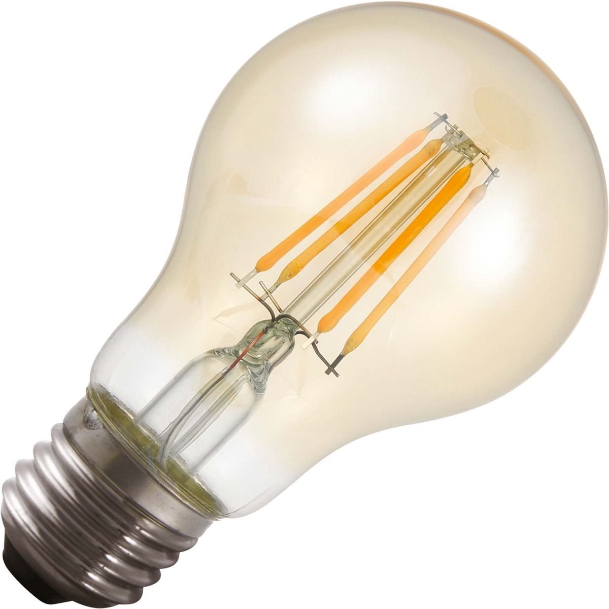 Lighto | LED filament | Grote fitting E27 | Standaardlamp | Goud | Schemersensor | 60mm | 4W | 4 stuks