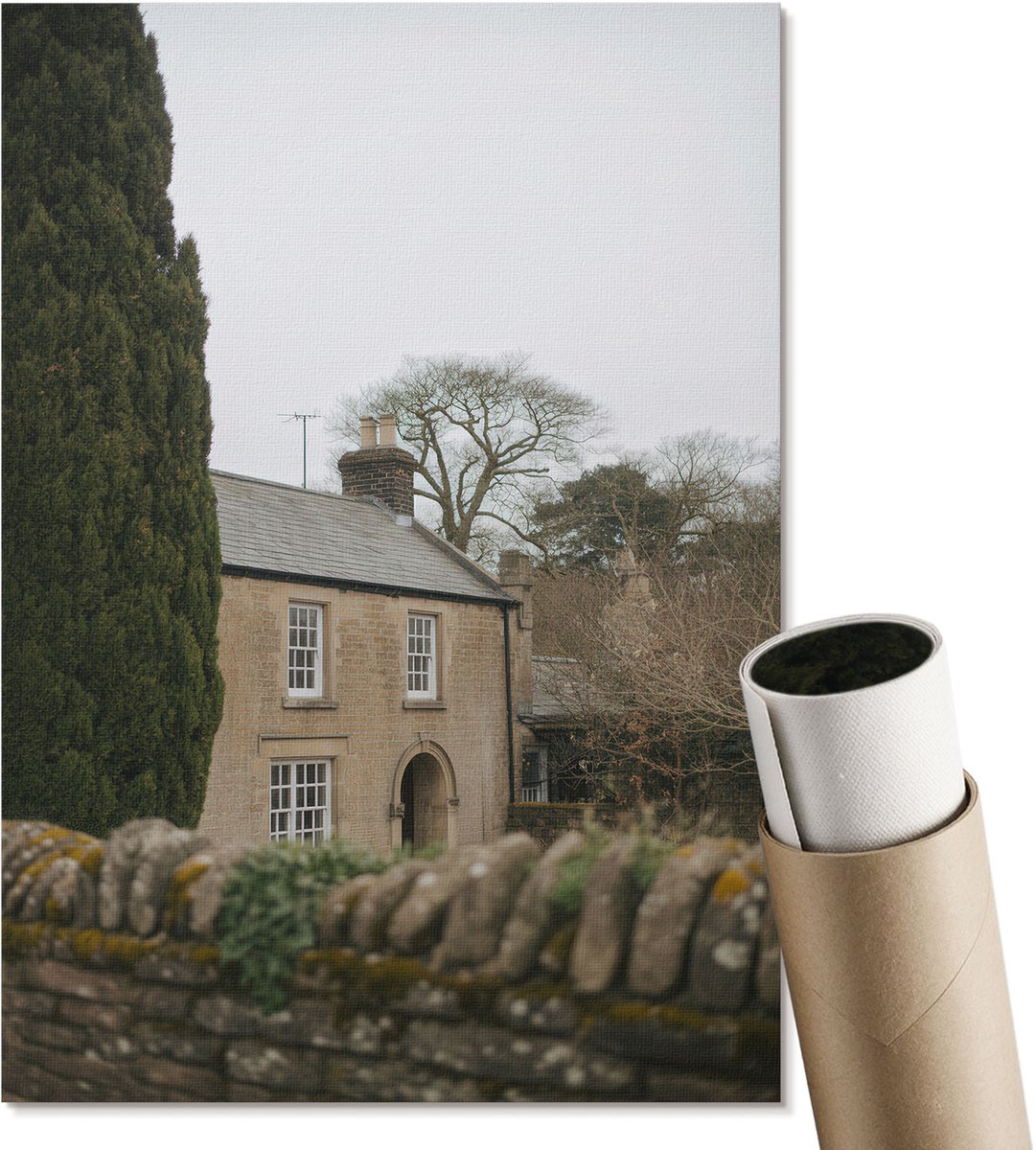 Coloray Canvas Poster Polycanvas - Landgoed, Fotografie - A4 - Beige Decoratie - Rechthoek - Decoratieve poster - Woonkamer, Slaapkamer, Kantoor - Rustiek