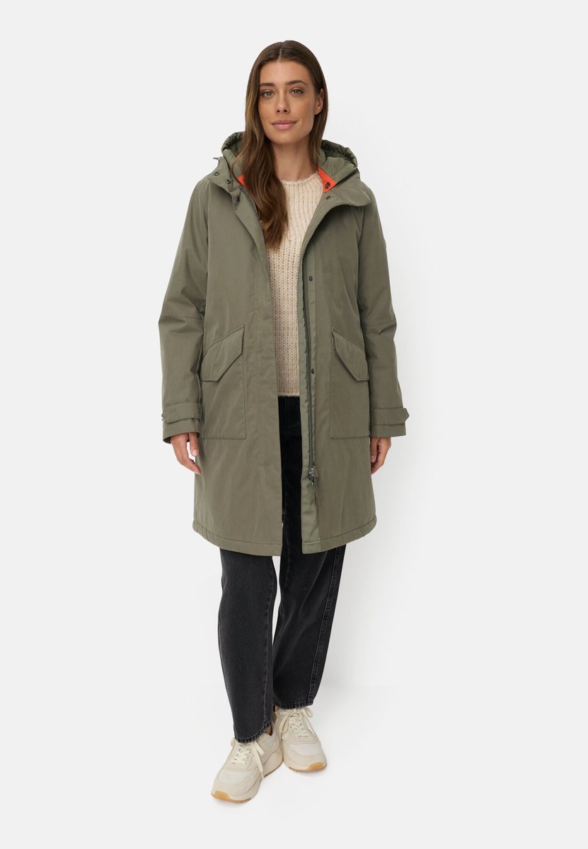 camel active Waterafstotende parka met 2-wegs ritssluiting - Maat womenswear-54 - Donkergroen