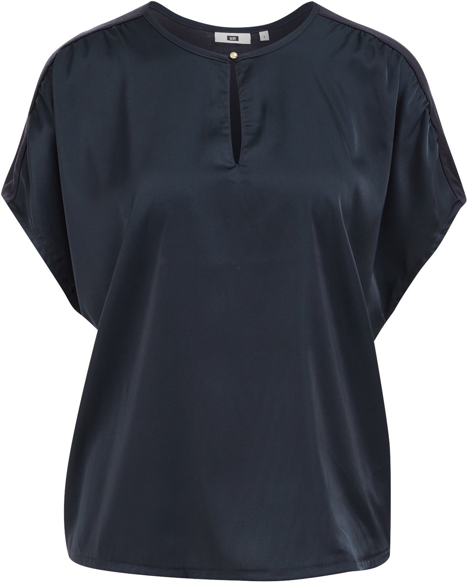 WE Fashion Dames top met gouden knoop