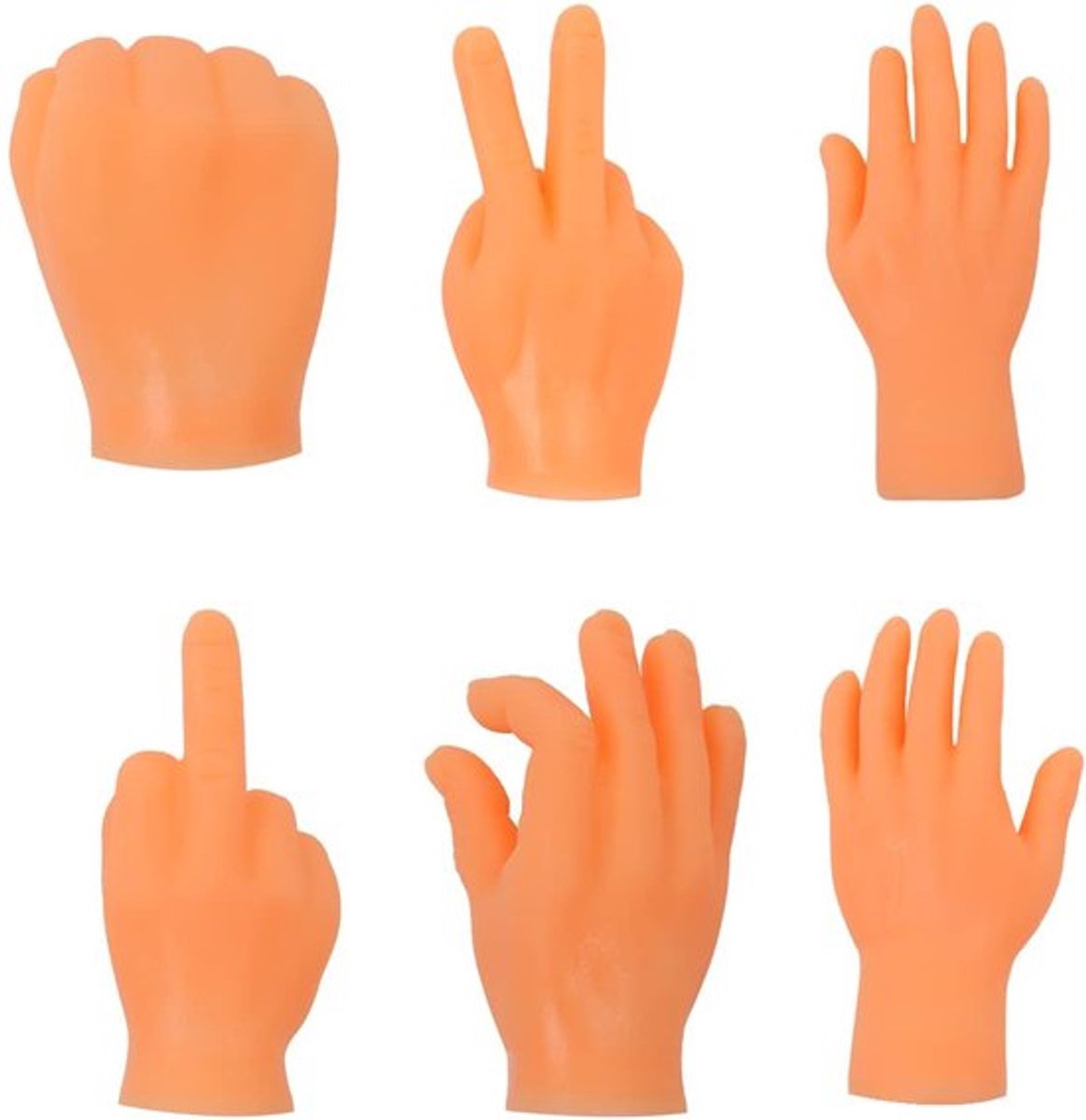 Allecto - Vingerhanden - Speelgoed voor Grappen - Perfect voor Optredens - 6Pcs