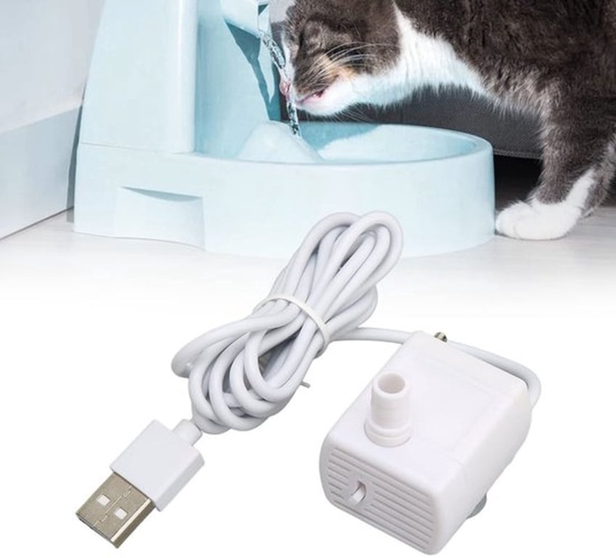 Vervangende Pomp - USB-aangedreven - Ultrastille Waterpomp - Geschikt voor Drinkfonteinen - Ideaal voor Honden en Katten