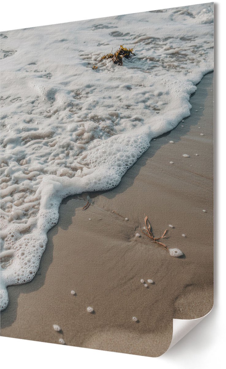 Coloray Polycanvas Poster - Rustig Strand, Fotografie - 594 x 840 - Beige Kunst - Rechthoek - Kunstposter - Slaapkamer - Klassiek