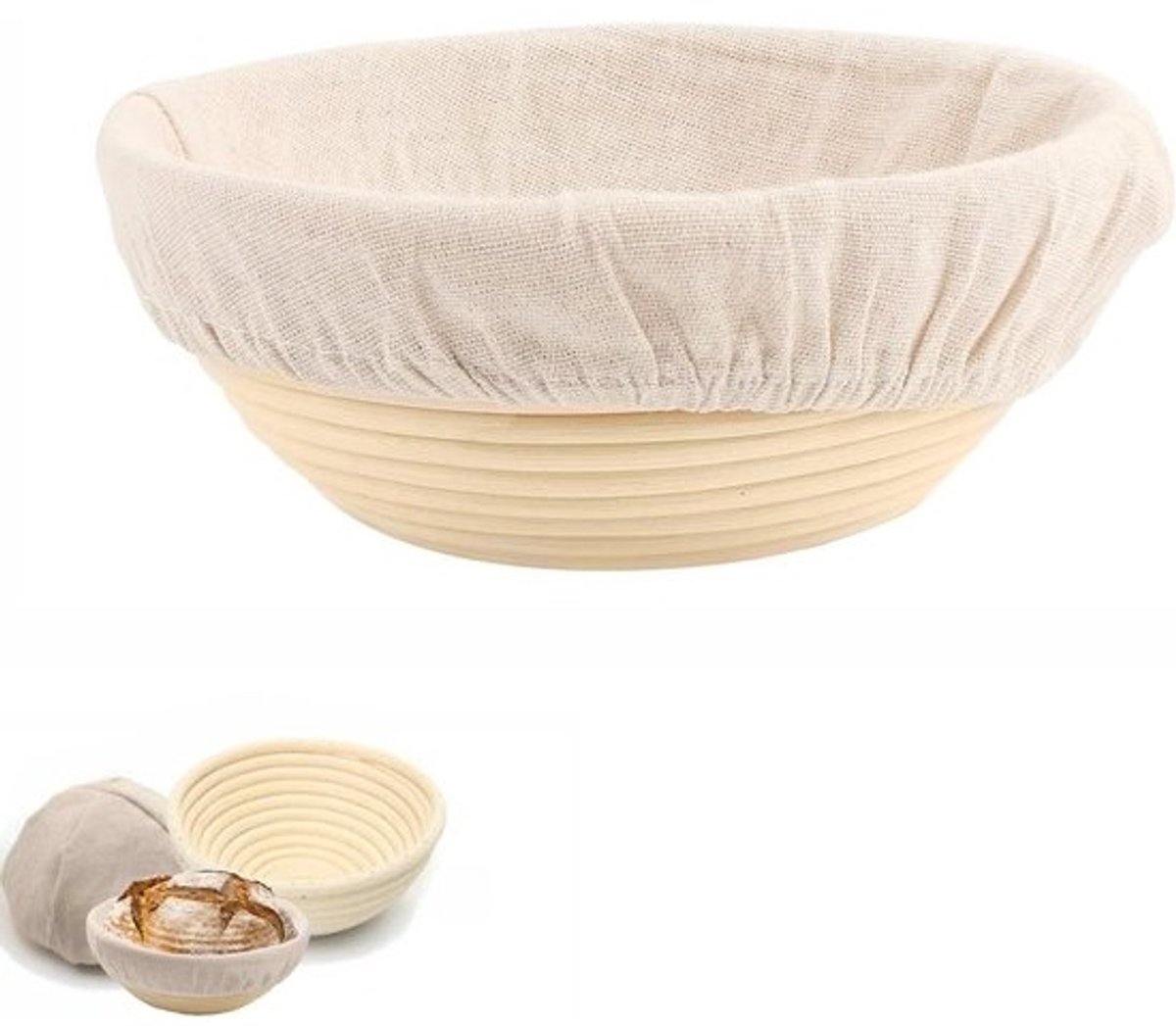 Broodbak Rijsman - Banneton mand - Zuurdesem Brood Maken - Natuurlijk Rotanriet - 20 cm - Niet gespecificeerd
