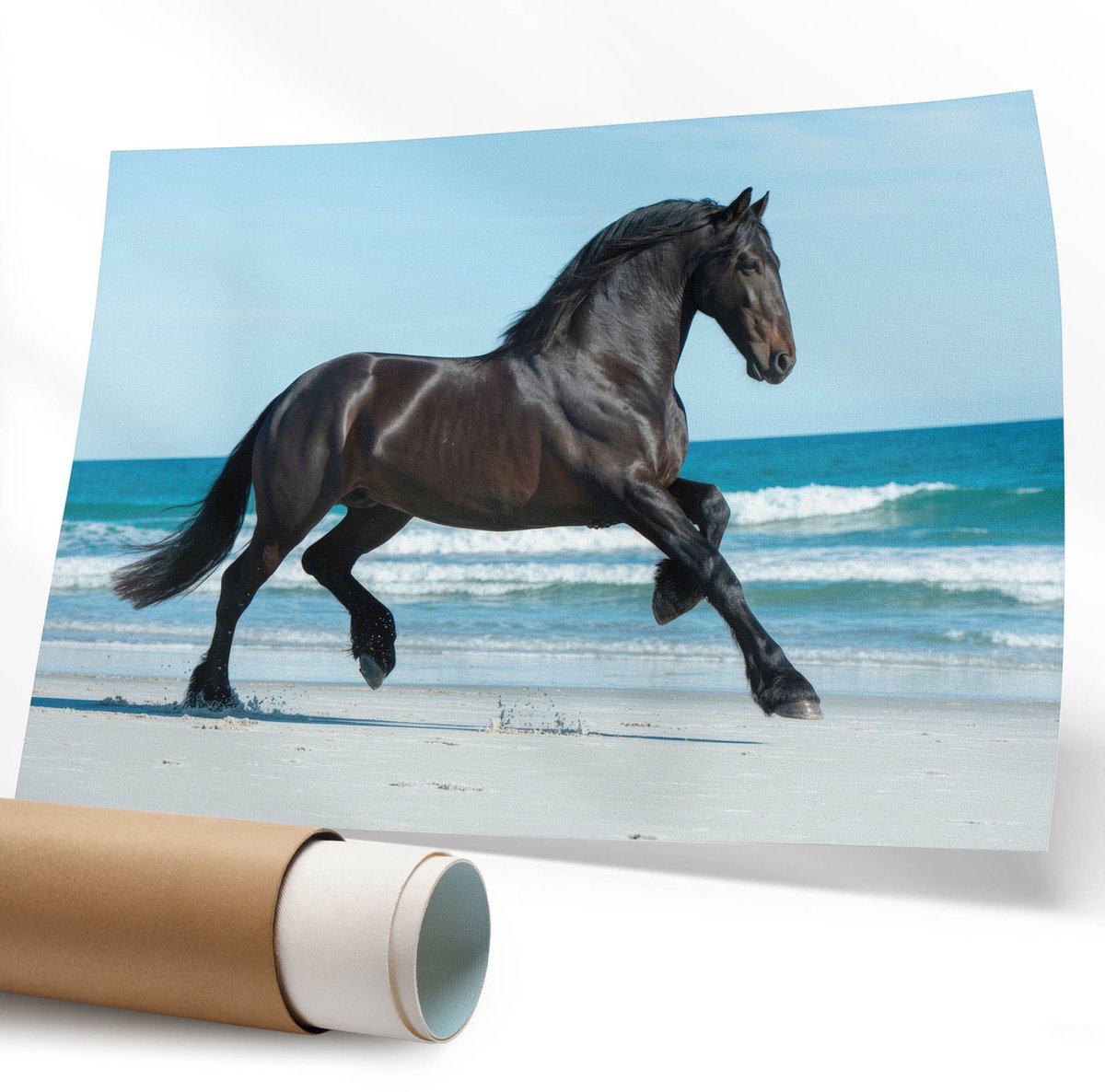 Coloray Polycanvas Wandposter - Tekening Van Een Teckel, Illustratie - 594 x 840 mm - Zwart Poster - Rechthoek - Interieurdecoratie - Kantoor - Kinder