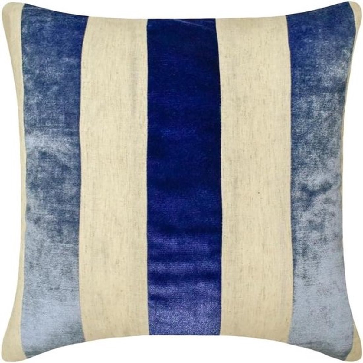 Decoratieve Kussenslopen - Kussenhoezen Set - Woonkamer Decoratie - Handgemaakt Fluweel Linnen - 60x60 cm - Blauw
