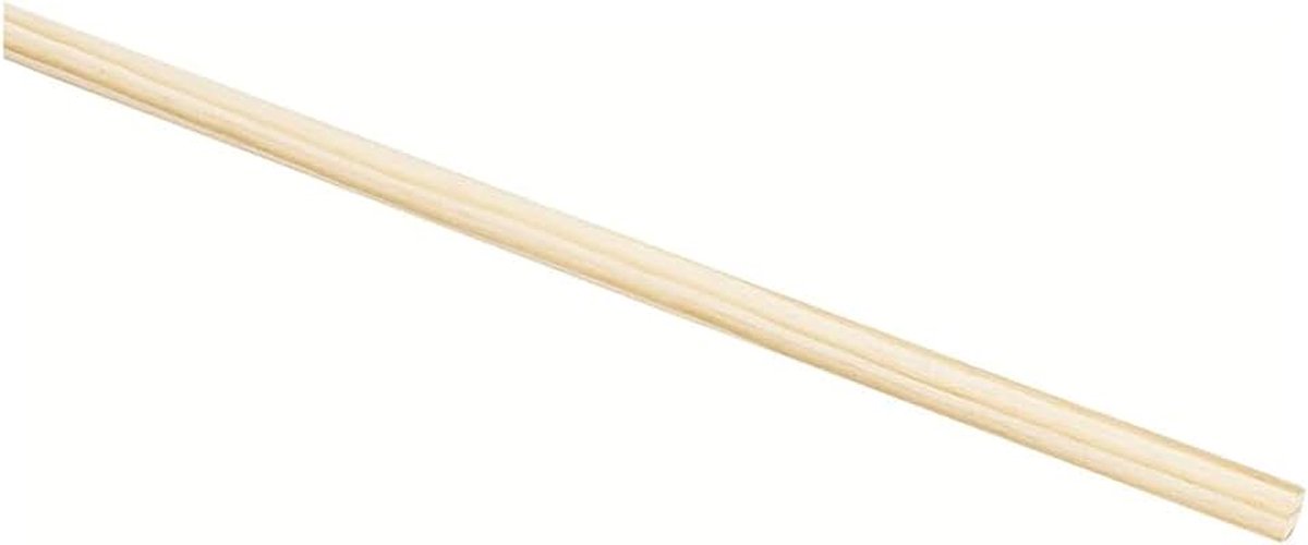 Houten bezemsteel 120 cm, ronde kop