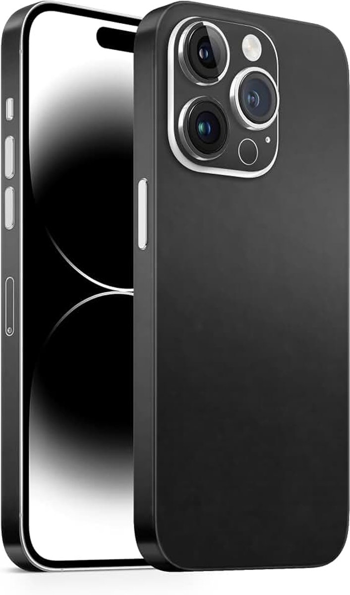 Skins Beschermfolie voor de achterkant en zijkanten voor iPhone 13 Pro, in elegante look, met camerabescherming en bescherming tegen krassen (matzwart)