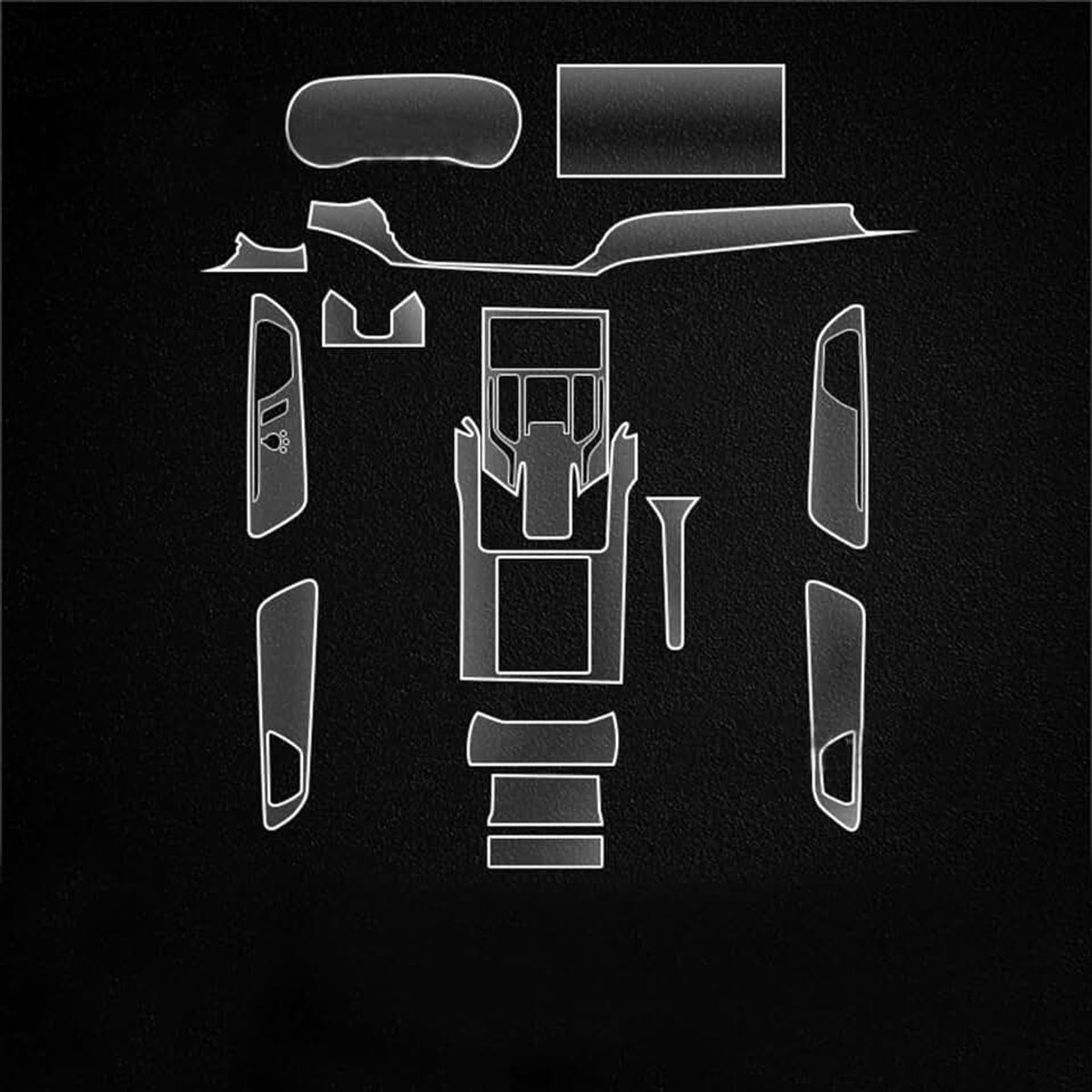 Hongqi EQM5 2022-2023 TPU Transparant Beschermfolie Interieur Sticker Middenconsole Gear Deur Windows Panel Auto Accessoires