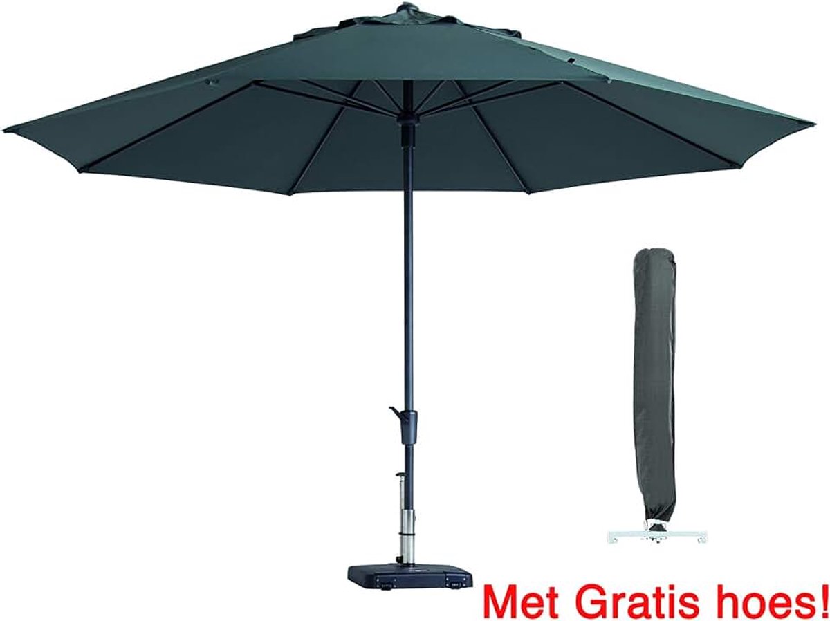 Rond grijs 400 cm met hoes Madison Timor