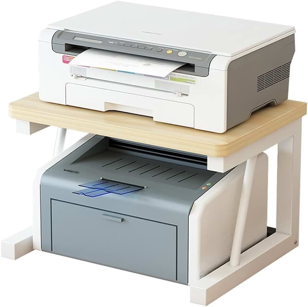Printerstandaard Voor Bureau Desktop Printer Plank Houten Opbergrek Bureau Organizer Thuis Multifunctionele Copier Organizer Plank Tabel Voor Printer (Color : Natural, Size : 57 * 34 * 38cm)