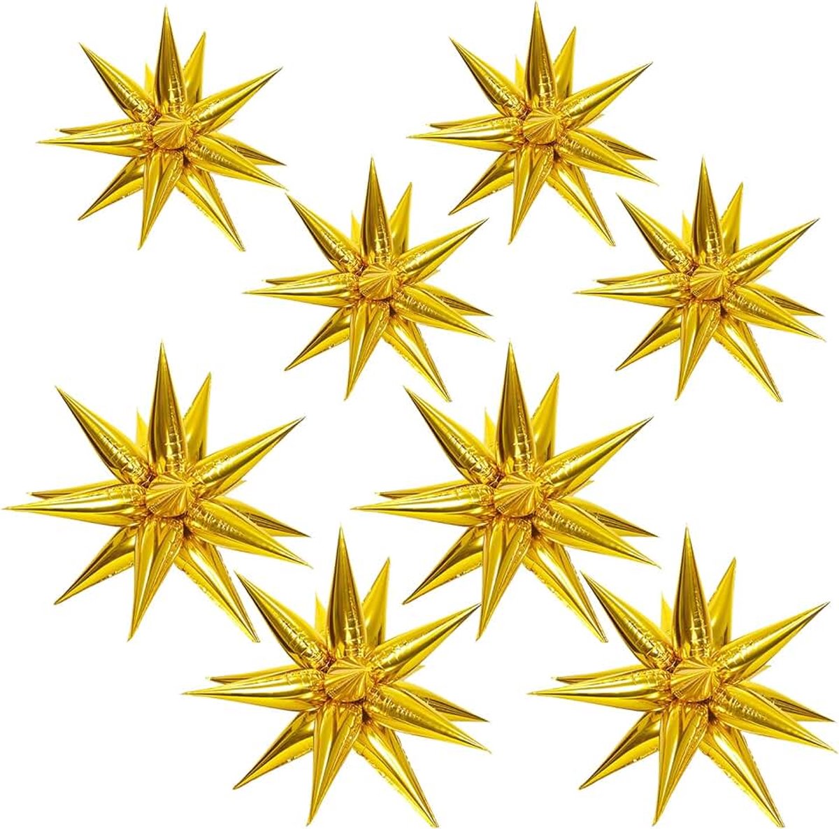 8 stuks gouden ster folieballonnen, feestdecoraties, achtergronddecoratie, accessoires voor feestdecoratie