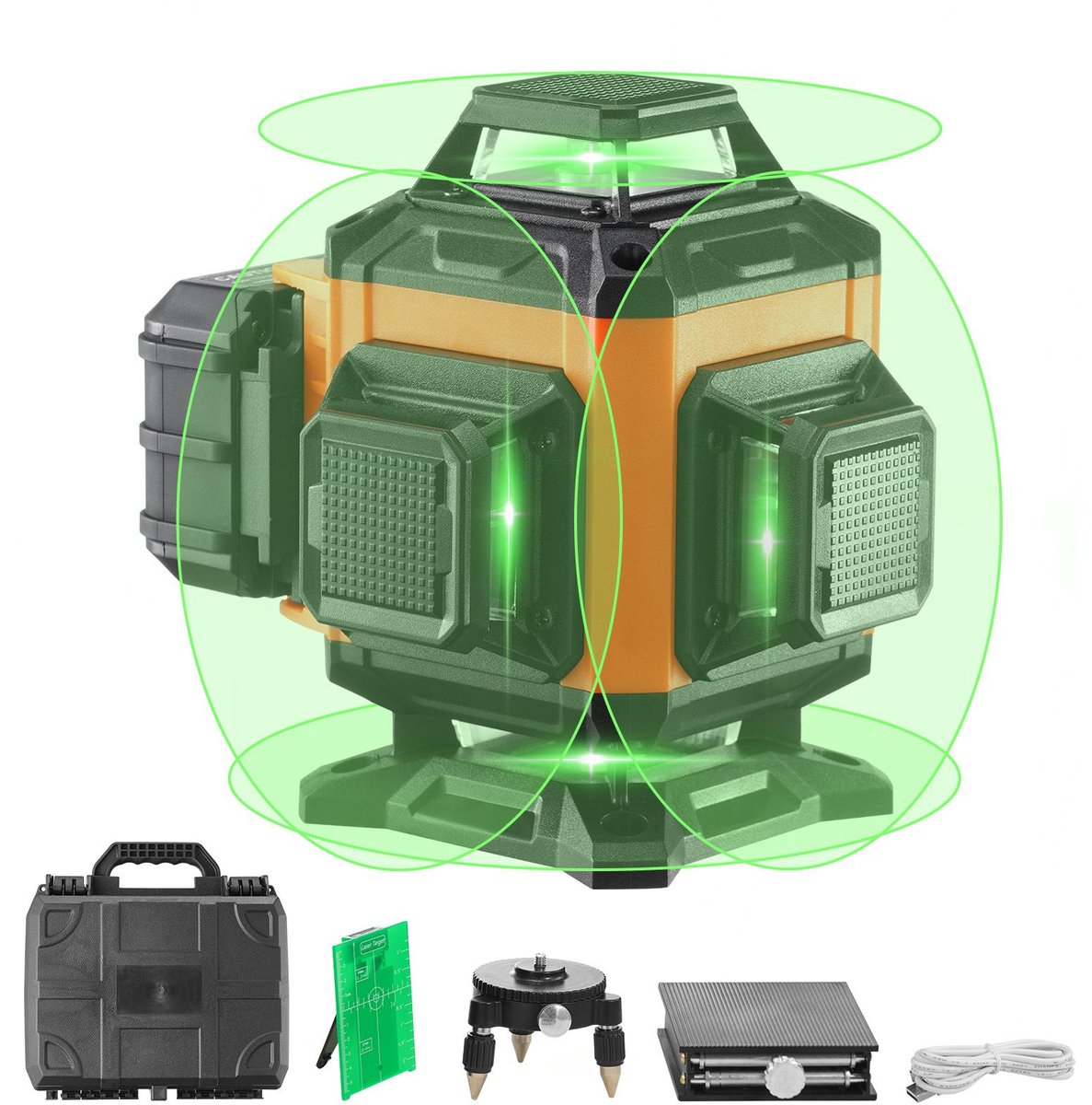 Laserwaterpas 3048 cm Groene kruislijn Zelfnivellerend Hoge nauwkeurigheid