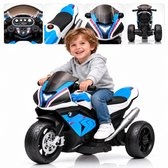 BMW HP4 Mini Elektrische Kindermotor 7.4V - 2 tot 5 jaar – Officieel Gelicentieerd Accuvoertuig met Lithium Batterij & Soft-Start – Tweewieler met Lederen Zitje, Zijwieltjes & LED-verlichting – Blauw