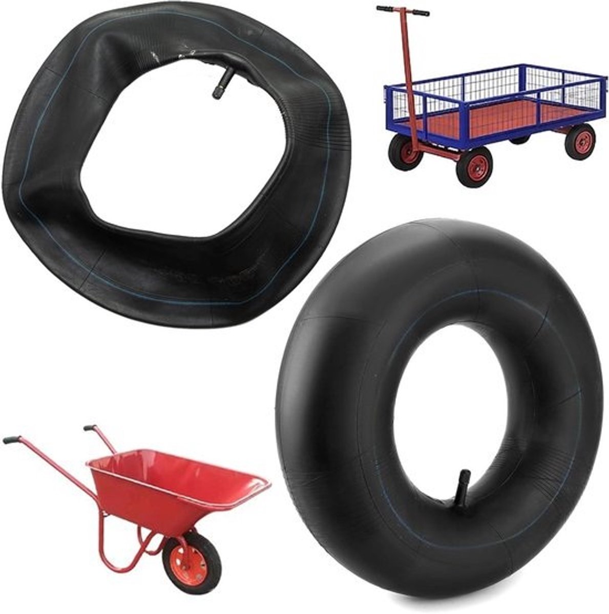 Hose Tyres - Pack of 2 - 4.80/4.00-8 Wheelbarrow Hose - Wheelbarrow Tubes - Inner Tube Replacement - Tubes for Wheelbarrows - Hand Trucks - E-Scooters