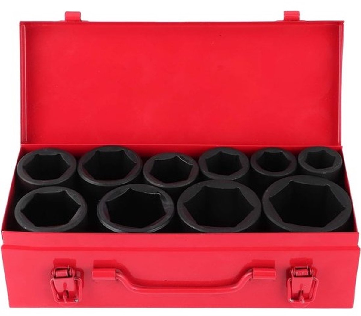 Set van 10 Impact Sleutels met 3/4 Inch Aandrijving - Chrome Molybdeen Stalen 6-Punt Power Socket Wrench Set voor Professioneel Gebruik en Onderhoud