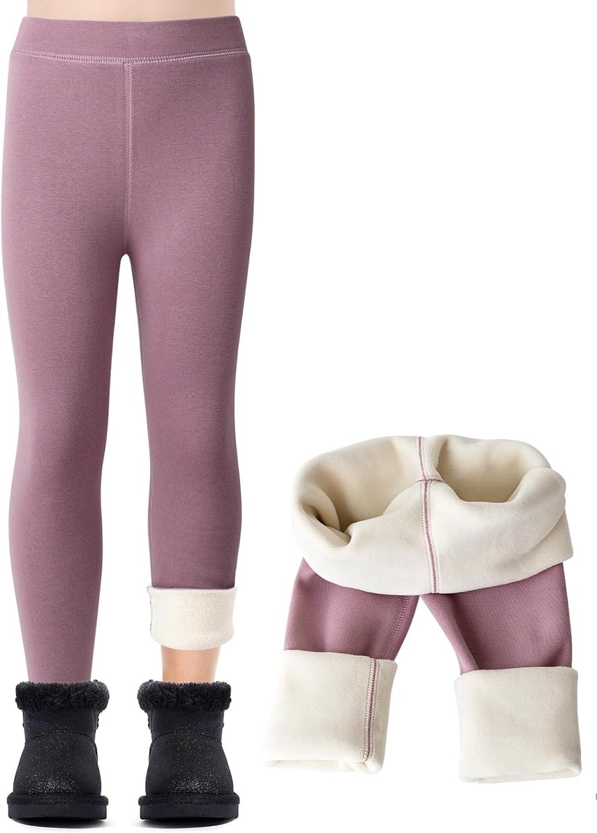 Thermolegging voor Meisjes Gevoerde Legging met Fleece Winter Lange Thermische Broek voor Kinderen Verdikt Warm Ondoorzichtig Elastisch