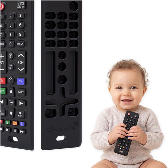 Broemba Baby Afstandsbediening - 100% Siliconen Bijtring - BPA-vrij Speelgoed voor Baby - Educatief Bijtspeelgoed - 3+ maanden