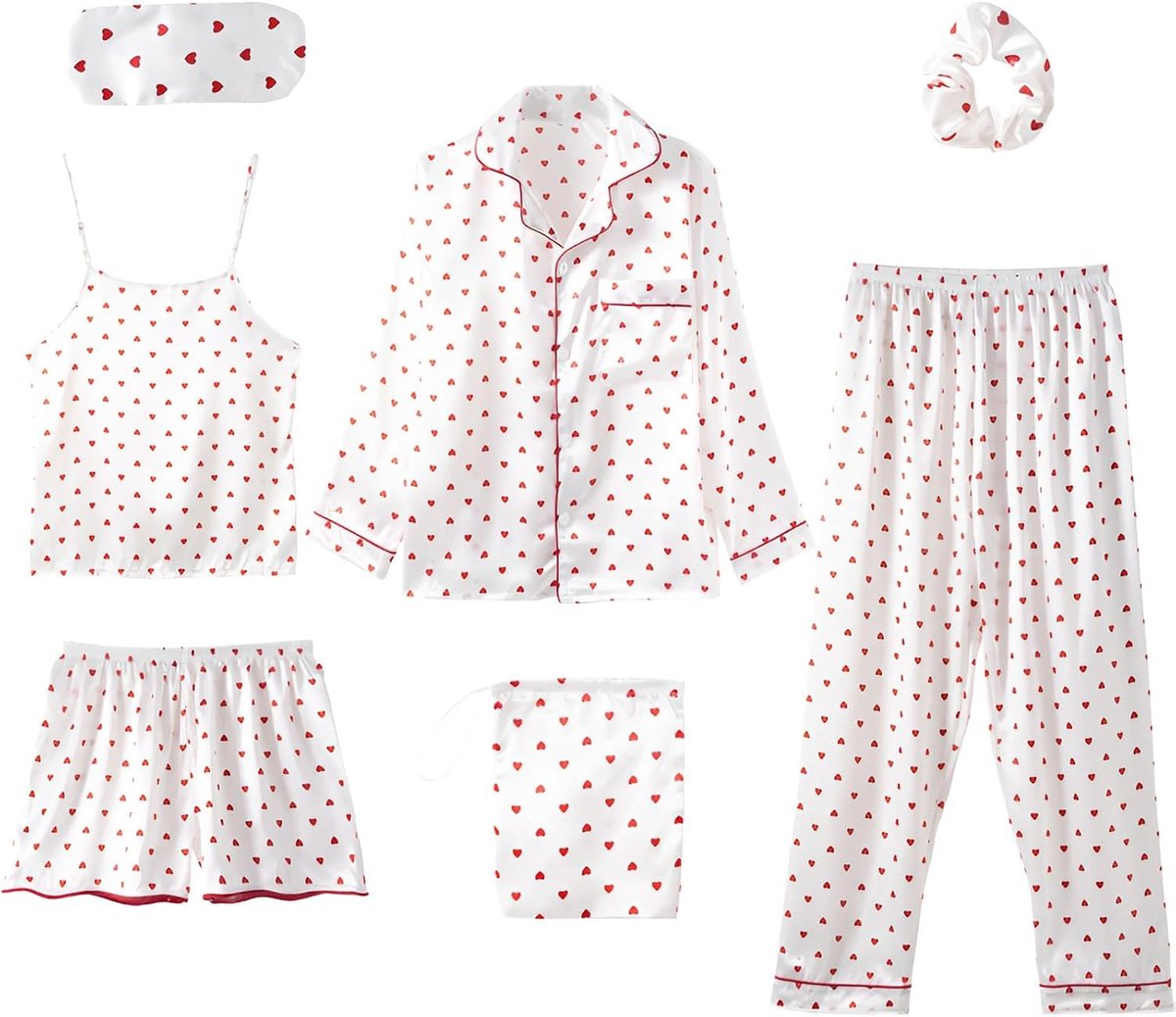 Sexy Bloemen Kanten 4-Delige Satijnen Pyjama Set Babydoll Erotische Lingerie Outfit