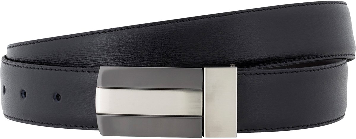 LINDENMANN leren heren riem - zwart