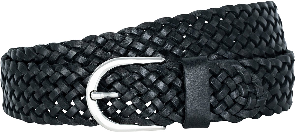 LINDENMANN dames leren riem - zwart
