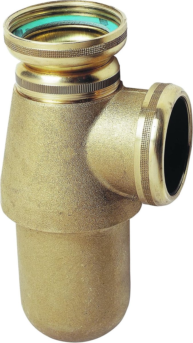 Dubbele sifon gootsteen - Messing - Ø40 mm - Hoogte Verstelbare Gootsteensifon - Voor Afvoer Afvalwater
