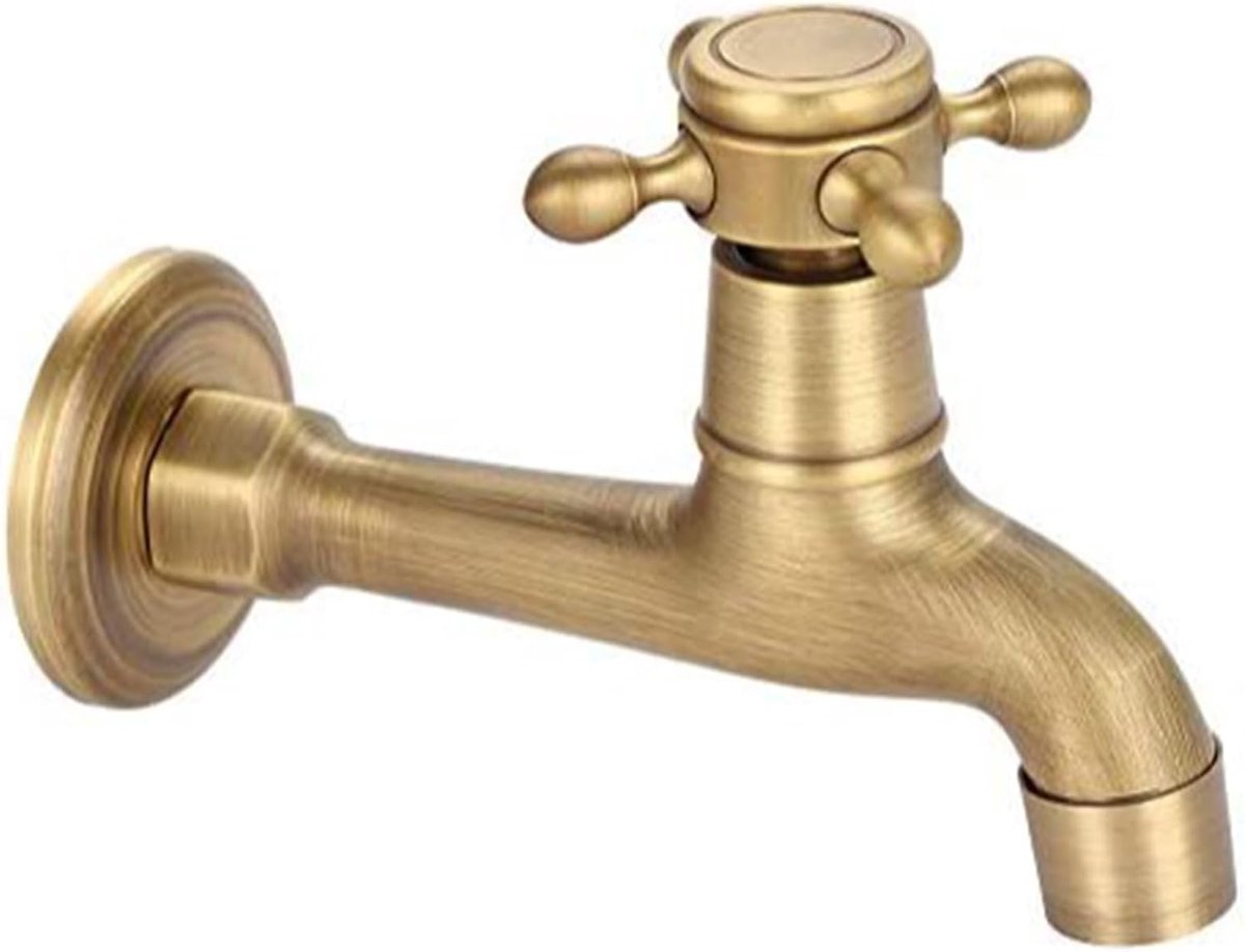 Kraan, Vintage Koper Verlengen Enkele Koudwaterband Kraan Voor Badkamer Waskeuken Gootsteen Dweil Zwembad