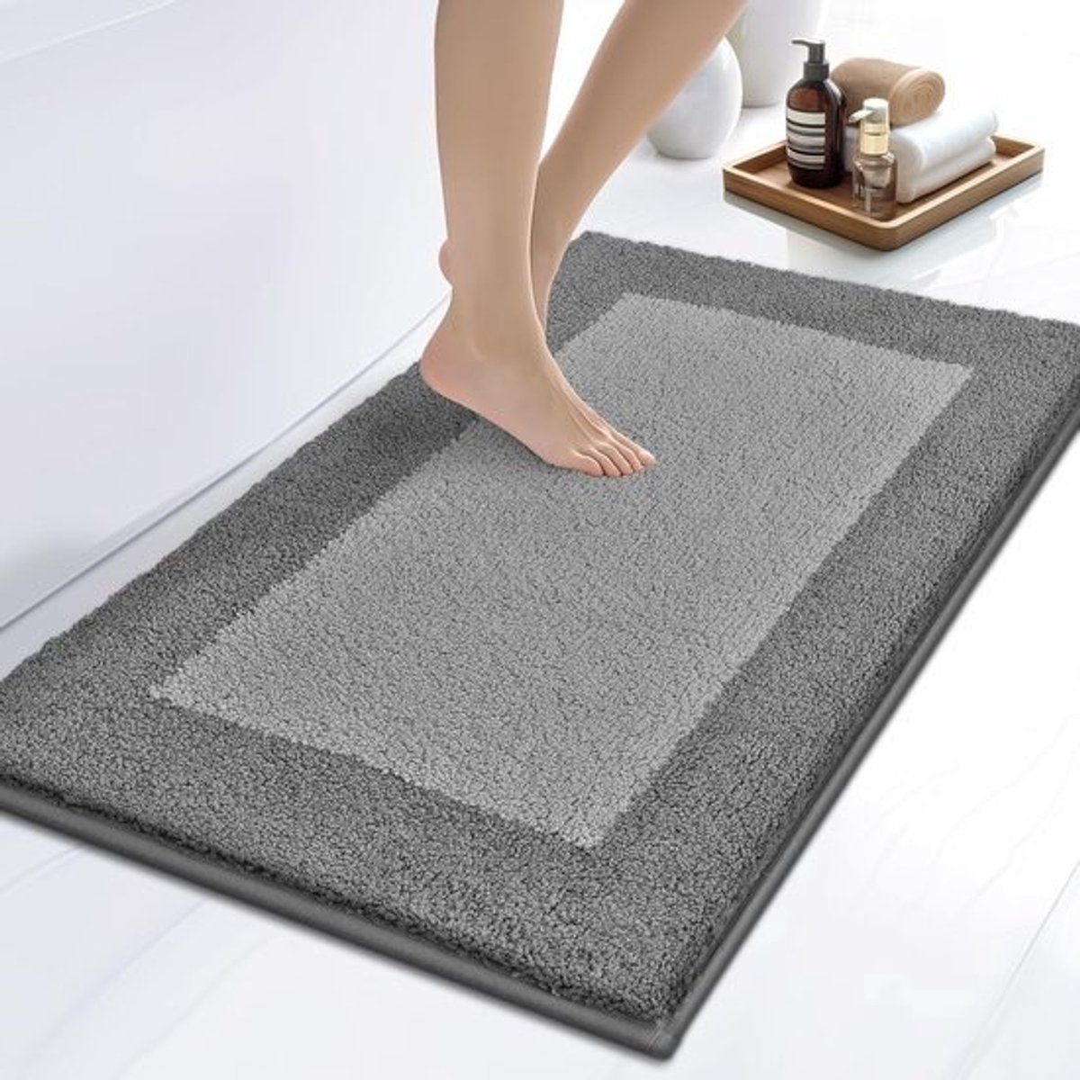 Badmat 50 x 76 cm - Antislip - Wasbaar - Ultra-zachte comfort voor badkamer - SnelShoppen