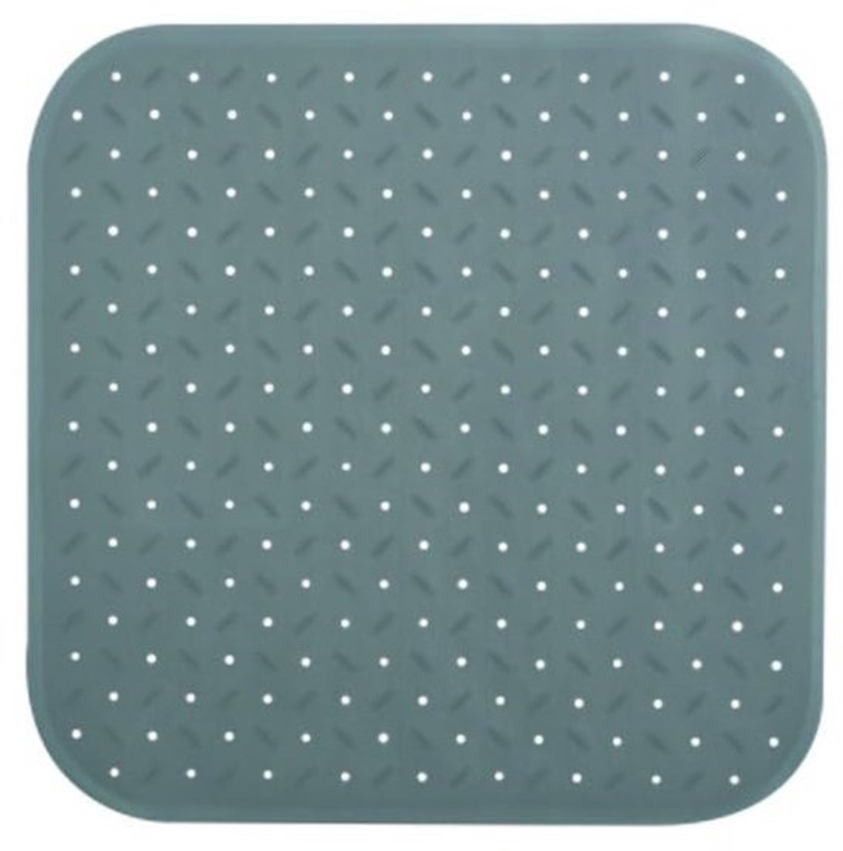 Antibacteriële antislip douchemat met zuignappen - 54 x 54 cm - Grijs met rozengeur - Wasbaar op 60 graden