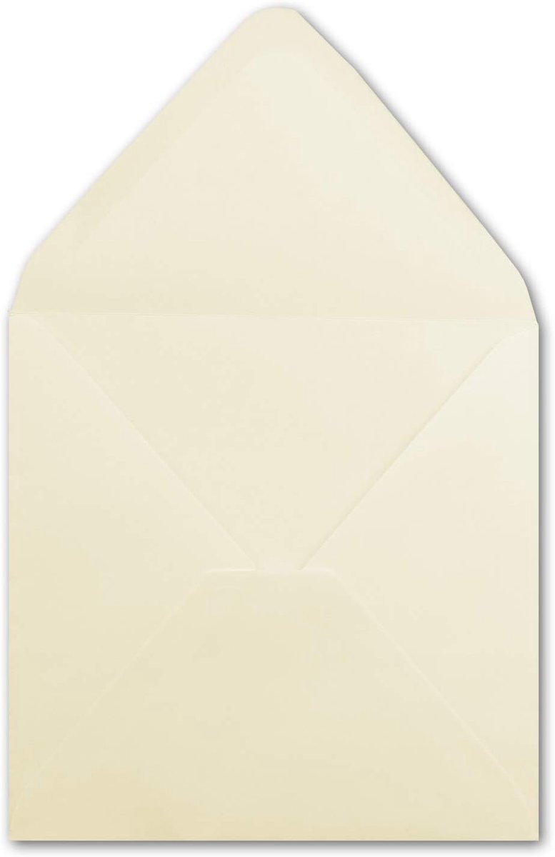 25 vierkante enveloppen, crème, 16,0 x 16,0 cm, 100 g/m², natte plakrand, postenveloppen zonder venster, ideaal voor Kerstmis, wenskaarten, uitnodigingen van je Glüxx-Agent